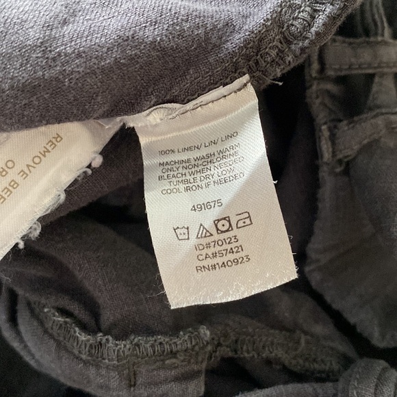 Women’s Lou & Grey Dark Gray Linen Tie Waist Paperbag Shorts Size Small - Picture 6 of 6